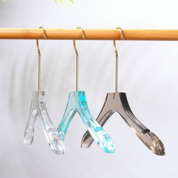OEM Clear Acrylic Clothes Hanger Lucite Garment Rack For Coat Suit Pants Dress
