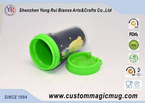 Starbucks Cartoon Decoration Lovely Double Layer Plastic Cups With Lids