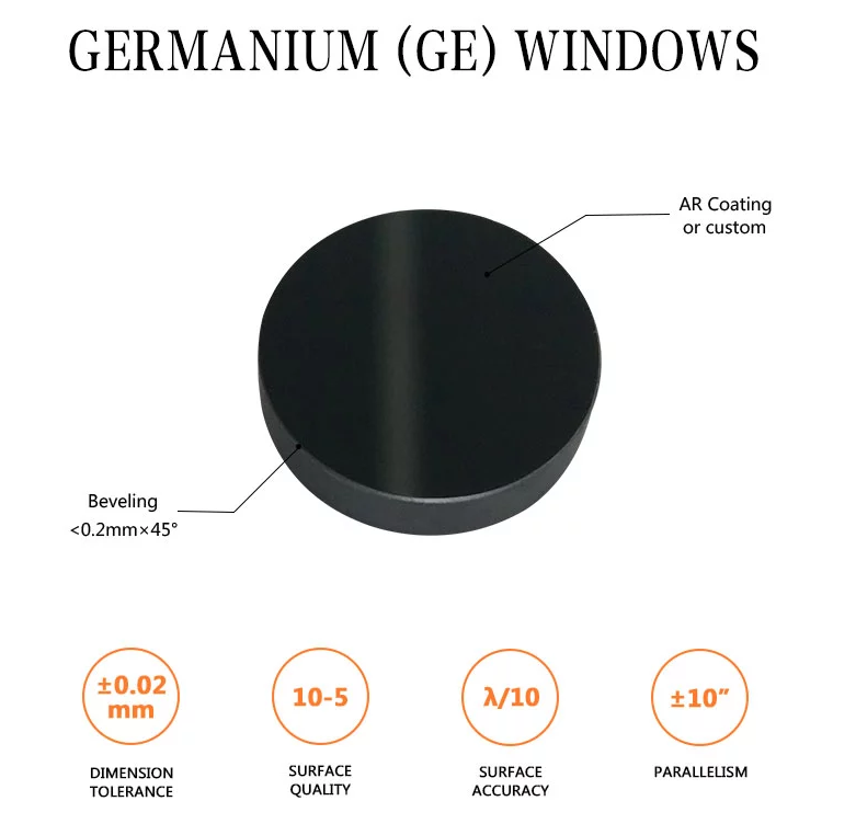 Субстрат Ga полупроводника вафель Ge Dia 50.8mm дал допинг типу 500um n субстрата