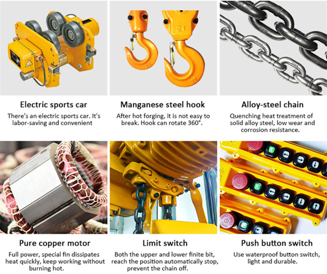 рука Customzied подъема цепного блока большой нагрузки 10t 20t электрическая работала