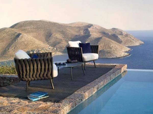 Anti UV Outdoor Rattan Garden Sofa , Luxury Rattan Patio Sofa Furniture