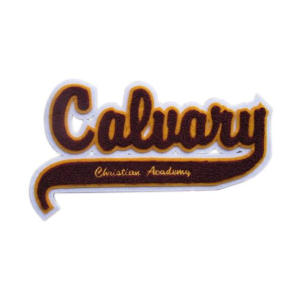 Chenille PMS Color Heat Cut Border Embroidered Patches