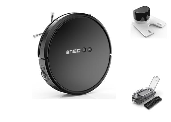 Low Noise 58DB Robotic Vacuum Cleaner 1800Pa Strong Suction For Pet Hair Carpet