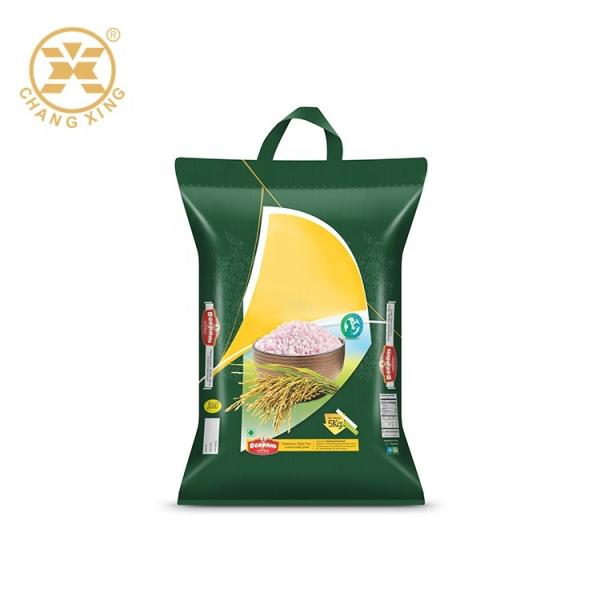 Sacos de plástico de nylon resistentes inferiores lisos de 2.5kg 4.5kg para o empacotamento do arroz