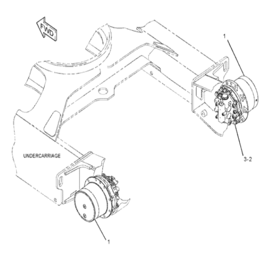 288-3462 2883462 Final Drive Excavator Final Drive Fitting For 303.5D 303.5E 303C CR