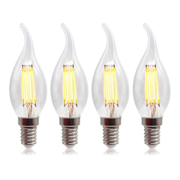 High Light Efficiency E14 Dimmable LED Candle Bulb C35 for Better Color Rendering