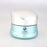 Pot crème en verre de luxe givré vide de l'emballage 50ml de soins de la peau de pot crème cosmétique