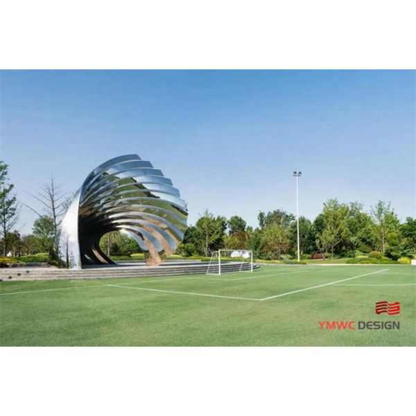 Large Stainless Steel Park Sculpture for Landscape Modern Metal Landscape Sculpture