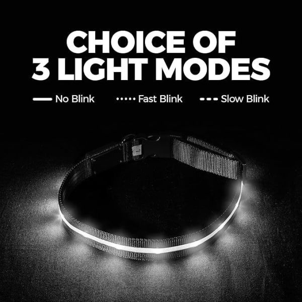 Customization Service Provided Waterproof USB Rechargeable Silicone LED Dog Collar