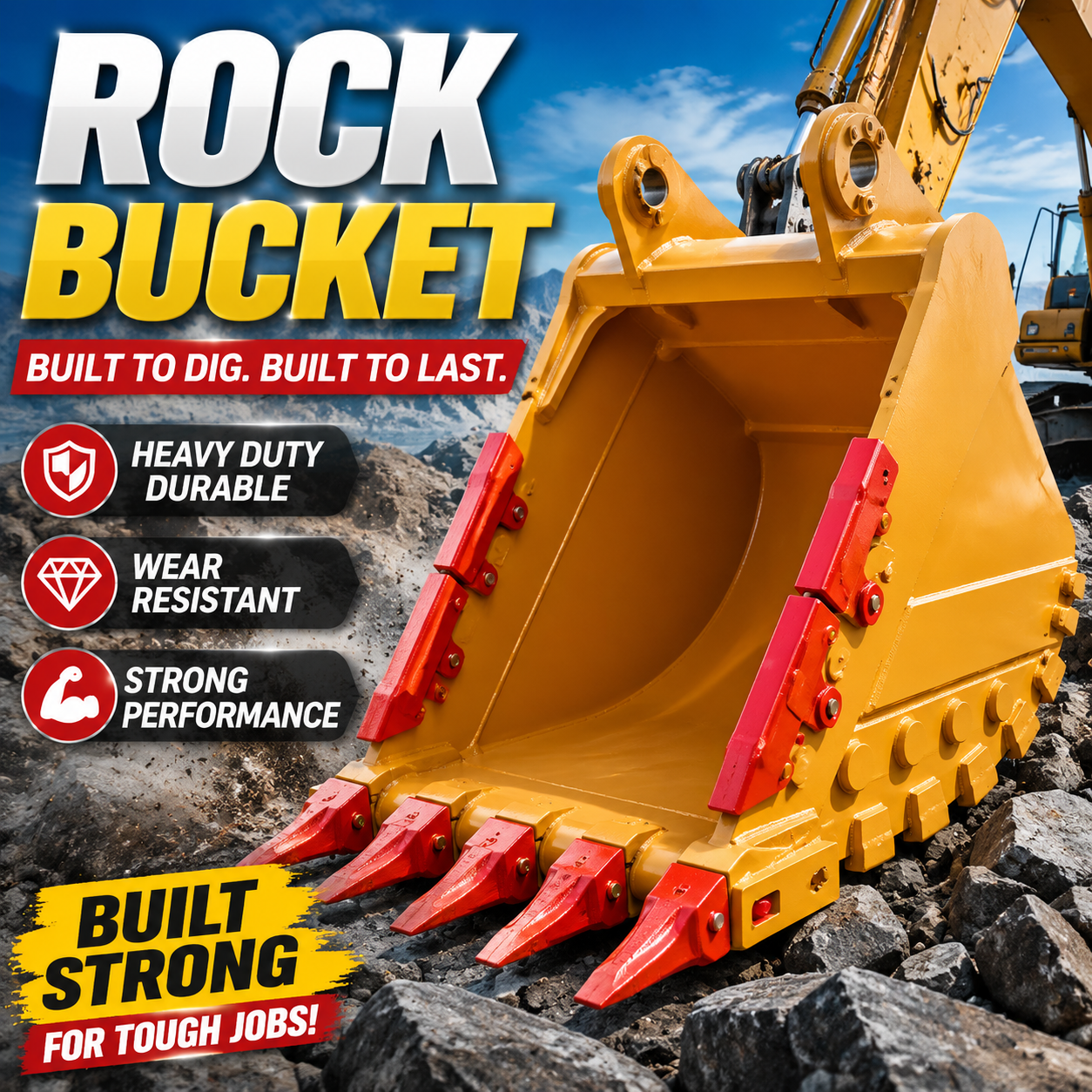 SEWOOMIC Heavy Duty Excavator Rock Bucket: The Ultimate Engineering Guide for High-Wear Mining and Quarrying Attachments