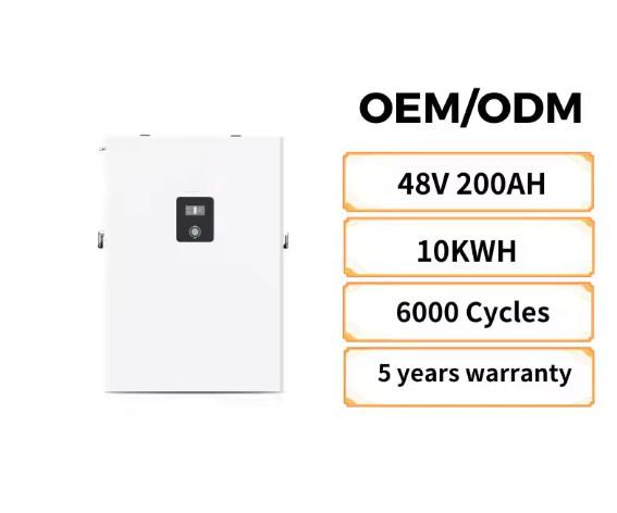 10kwh 48v Wall Mount Lithium Batteries For Solar Power Wall Lithium Battery