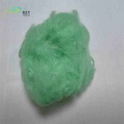 PET reciclado de poliéster fibras de graxa verde 2.5D PSF para produção de fios