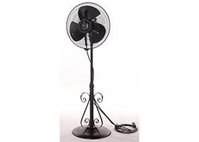 Metal 16 18 Inch Vintage Stand Up Fan , Adjustable Height Decorative Standing Fans