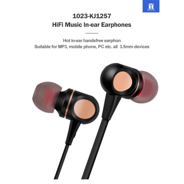 Metal Case Flat Cable Earbuds 106dB Noise Cancelling Wired Earphones