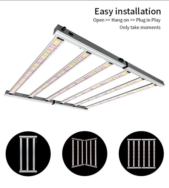High Yield Commercial Greenhouse Vertical Farms Full Spectrum 3.0μmol/J 720W LED Hydroponics Plant Grow Lights