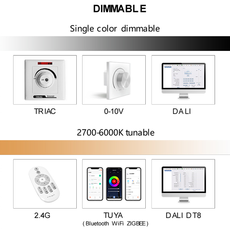 3*10W Anti-glare LED Downlight CRI90 100lm/W Triac /0-10V/Dali-2 Dimmable  Beam angle 15°/24°/36°50° Optional Recessed  Spot LED Down light for Commercial Spaces
