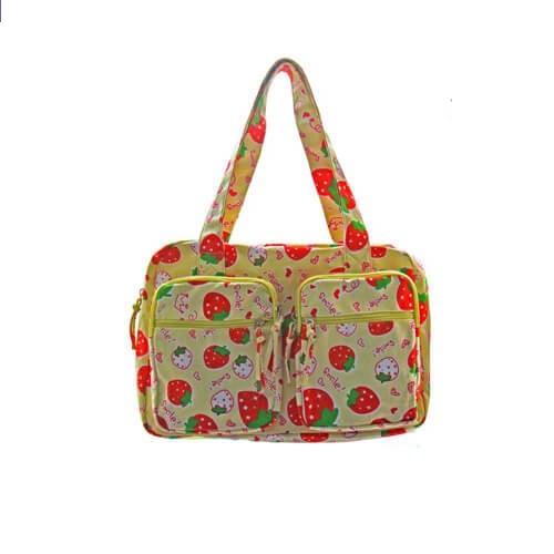 Imprintable Brown Fabric Screen Printed Tote Bags for Ladies With Two Hand