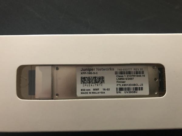 Juniper EX-SFP-10GE-LR,SFP+ 10GBase-LR 10 Gigabit Ethernet Optics, 1310nm for 10km transmission on SMF