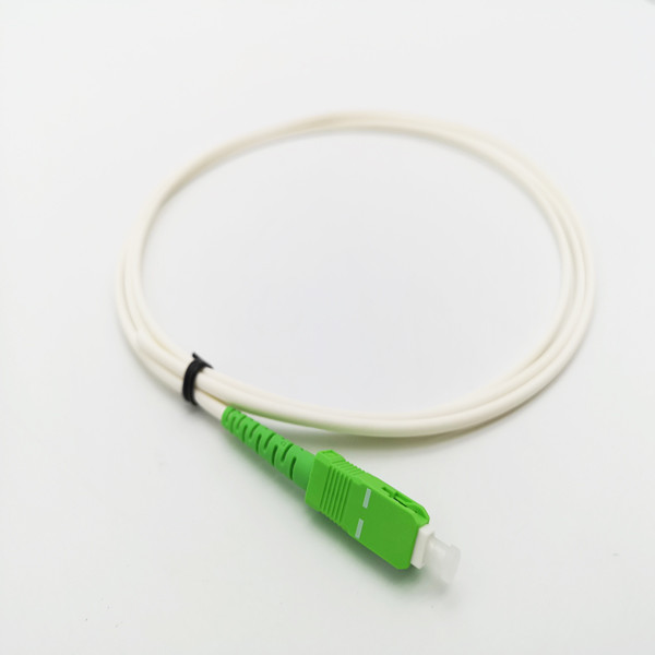 SC/APC SM SX 1.5M Fiber Optic Pigtails 2.0mm 3.0mm White Cable For Indoor FTTH