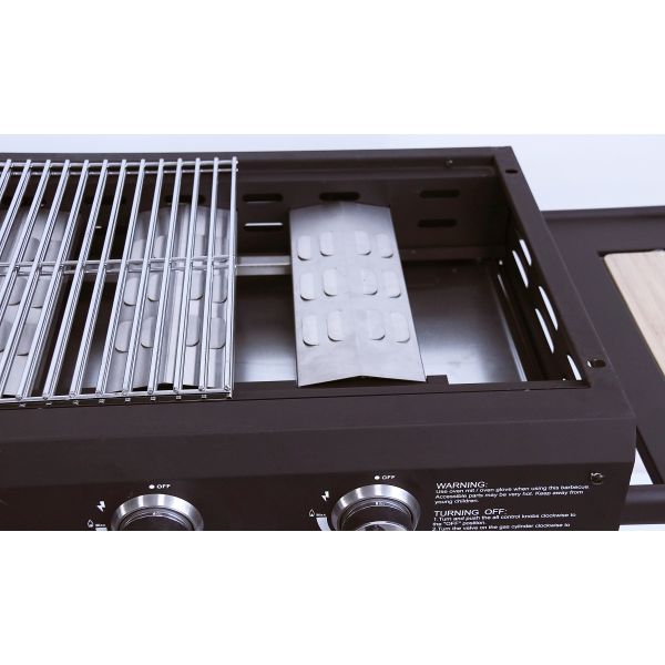 Эмалированная литая стальная кухонная кастрюля Газовая гриль для ресторанов 4 класс Горелка с плоской крышей BBQ