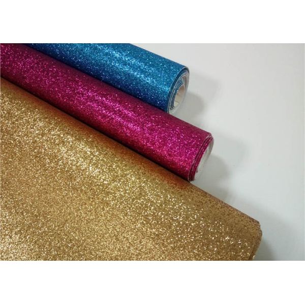 Shiny Glitter Fabric Wallpaper , Bed Room Textured Glitter Wallpaper