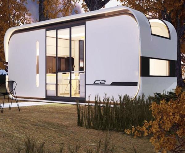 Smart System Container Capsule House With Balcony Luxury Design B&B Mobile Home