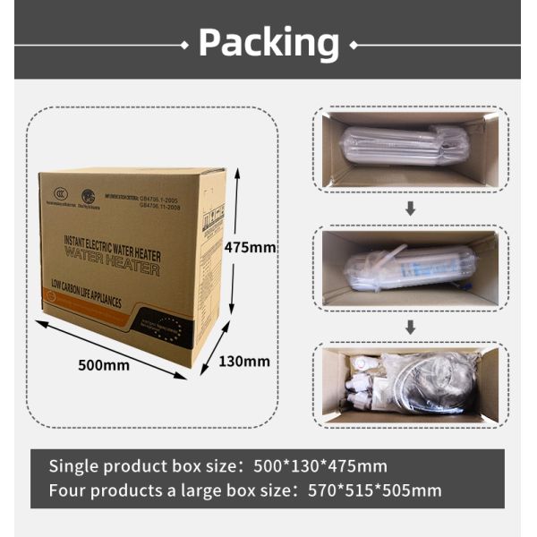 Hotel Induction Water Heater 8000W Instantaneous Shower Water Heater