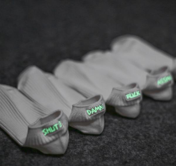 Novelty Letters Luminous Casual Cotton Unisex Ankle Socks Men / Women