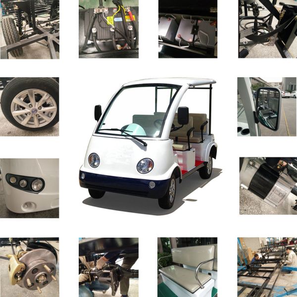 Fiber Glass Body Electric Recreation Vehicles , 4 Passenger 48V Electric Tourist Car