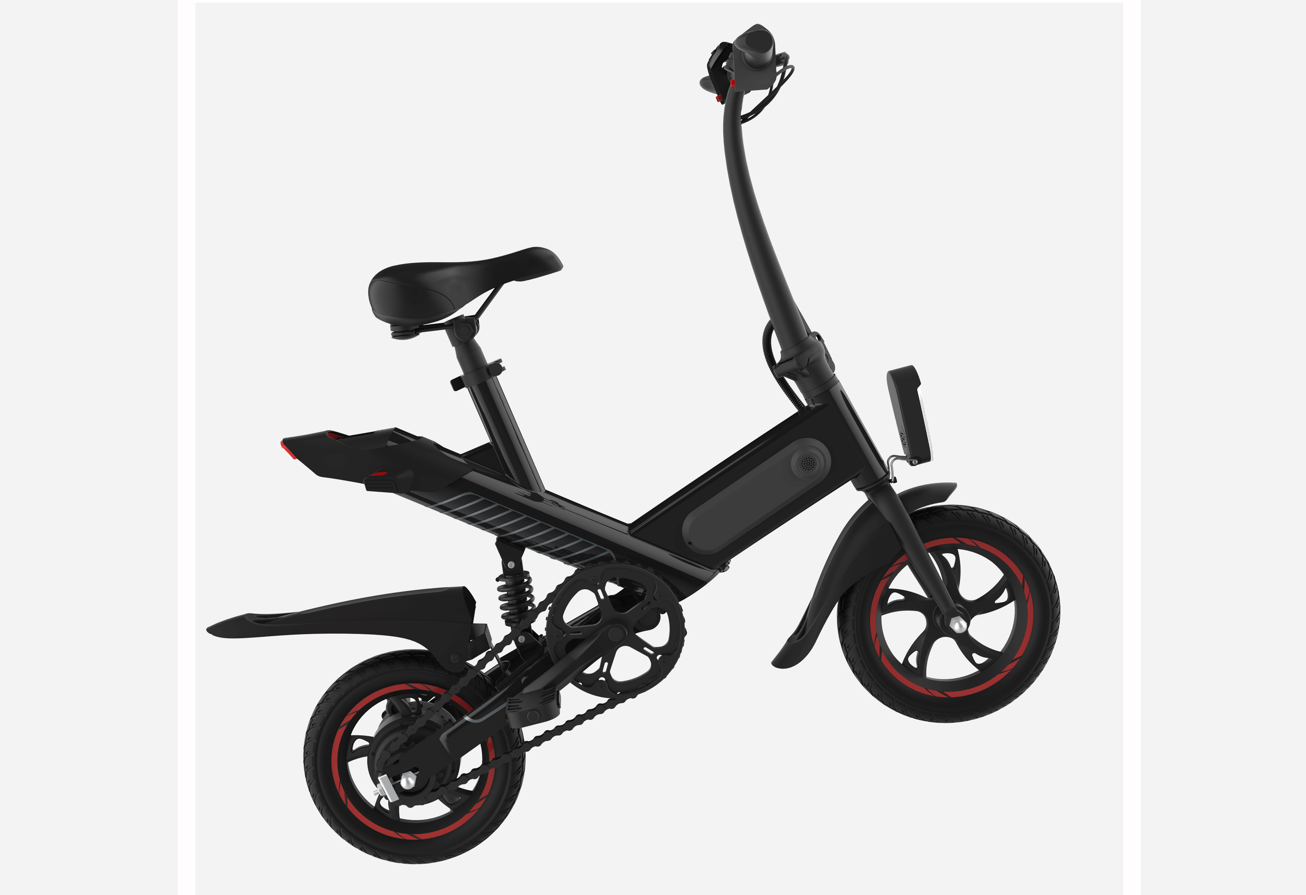 Lightest Electric Folding Bike , Electric Assist Bicycle High ebikebon Steel Body