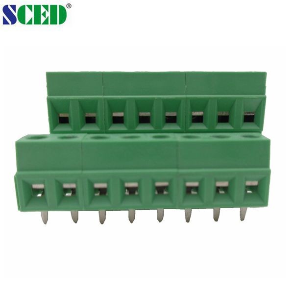 Блоки PCB тангажа 3.8mm терминальные, двойной ровный блок винта евро струбцины терминальный