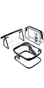 Small Clear PVC Waterproof Bag with Zipper Closure, Mini Portable Transparent Plastic Organizer Pouch for Cosmetic, Make