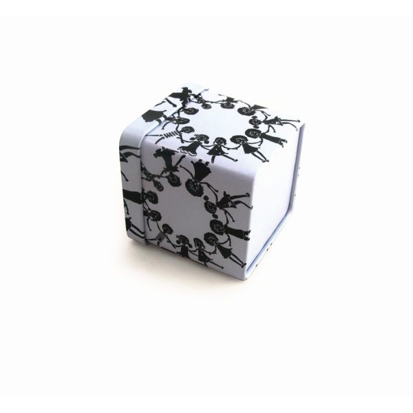 57x57x60mm Small Customized Square Tin Box With Rolled in edge lid and Bottom