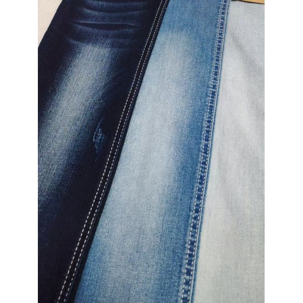 Dual-Core Siro Yarn Cross Slub  85%Cotton Stretch Denim Fabric 12S For Jeans Or Coat