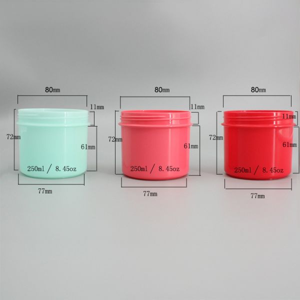 Tarros poner crema cosméticos cilíndricos 8.45oz de 72m m