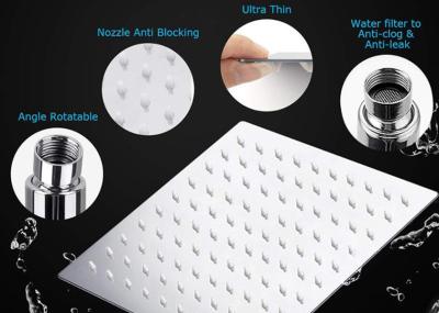 Round Square Type Top Shower 304 Stainless Steel 8 Ultra Thin Top Shower