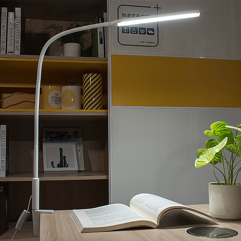Настольной лампы руки Gooseneck PS 64cm зажим Dimmable гибкой длинной большой на лампе