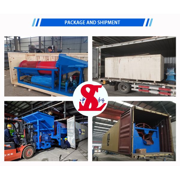 220V/380V/415V/480V Mobile Gold Sand Separator Mining Trommel Machinery Washing Plant