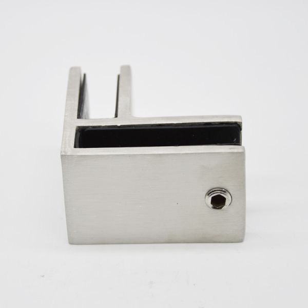 Stainless steel Glass connector 90 degree RS2311 plus, 65X40mm, thickness 5mm, SS304 satin, mirror, black