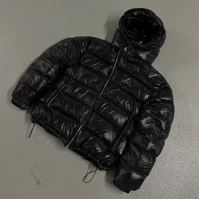 Seamless Fusing Streetwear Puffer Jacket Winter Shiny Polyester Padded Jacket Stylish
