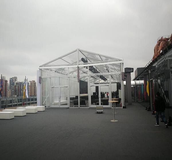 Clear Roof Outdoor Marquee Tent High Level Meeting Easy Cleaning