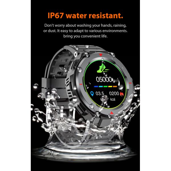 Touch Screen IP67 Waterproof Heart Rate Fitness Tracker Bracelet 5.0 BLE