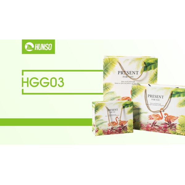 Striped Luxury Paper Gift Bags , Paper Gift Pouch White Paperboard