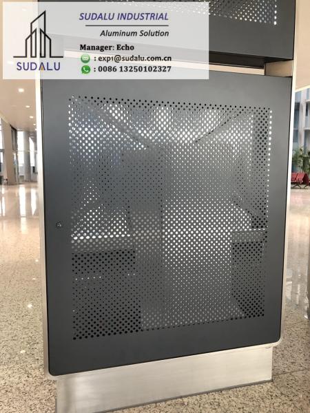 SUDALU Customized Design Aluminum City Pattern CNC Curvel Panel Interior Decoration Perforated Panel
