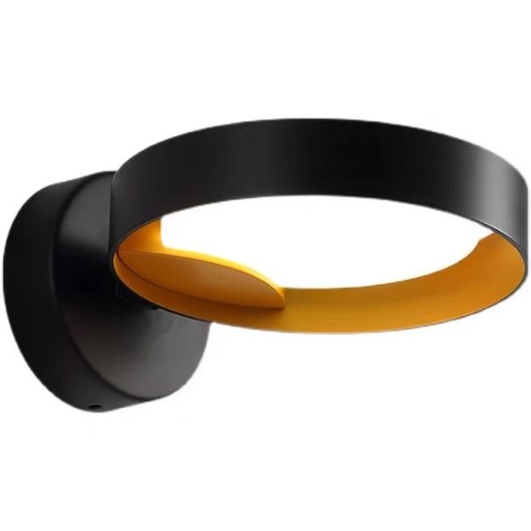 Hot Wholesale Minimalist LED Bedroom Black Wall Lamp Low Voltage Wall Lights