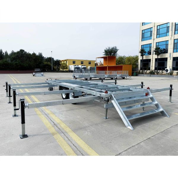 Remorques de Tiny House Squelette Robustes Galvanisées à Chaud Argent