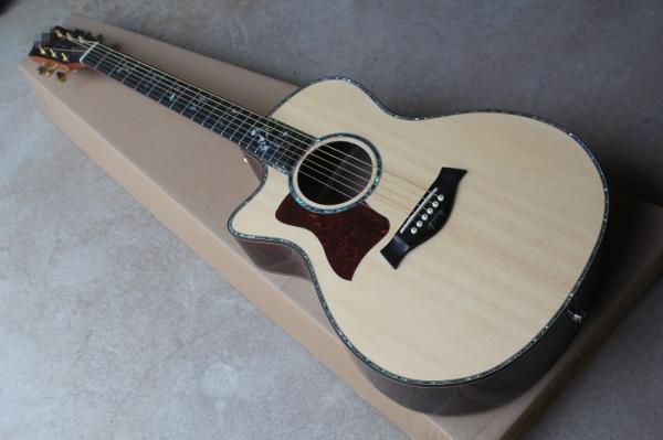 Ebony finggerboard 41-inch cutaway 916 natural wood color left handed acoustic guitar, Spruce,fishman pickup EQ