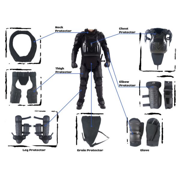 Rigid Inner Panel Anti Riot Armour Anti - Wallop In The Key Parts Highly Safety