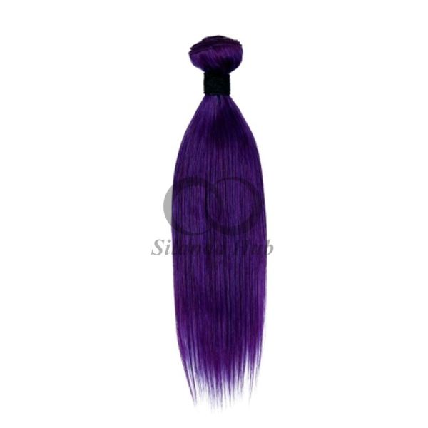 Purple Straight Remy Human Hair Bundles Sew In Weave Bundles Brazilian Bundle Deals