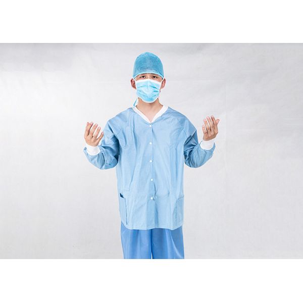 Pulp Spunlace Nonwoven Fabric XL Disposable Patient Gowns